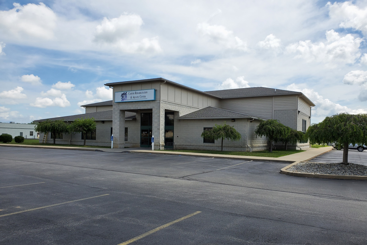 Outside Front | Carter Rehabilitation & Aquatic Center | 902 Industrial Drive, Tecumseh, Michigan 49286